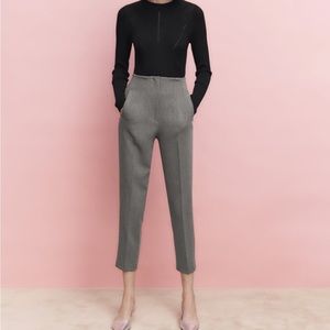 Never worn Zara grey high waisted pants